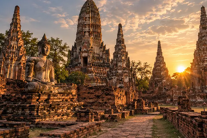 Ayutthaya Historical Park · evening view