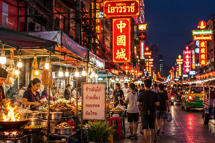 Chinatown (Yaowarat) · शाम का दृश्य