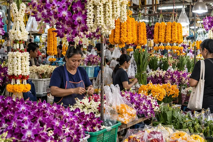 Pak Khlong Talat (Flower Market) · 細節