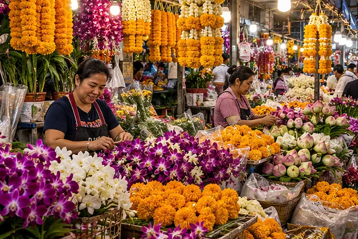 Pak Khlong Talat (Flower Market) · 夜景