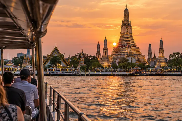 Wat Arun (Temple of Dawn) · vista serale
