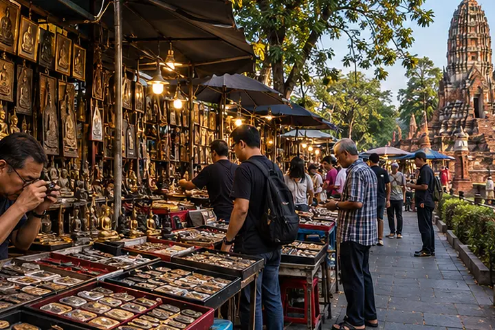 Wat Mahathat & Amulet Market · evening view