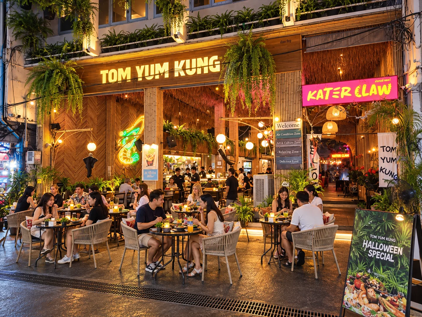 Tom Yum Kung Restaurant near Khaosan Palace Hotel Bangkok · restaurant view 2